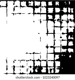 Black and white grunge vector line background. Abstract halftone illustration background. Grunge grid background pattern
