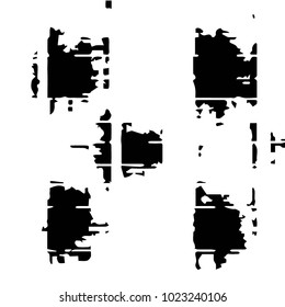 Black and white grunge vector line background. Abstract halftone illustration background. Grunge grid background pattern
