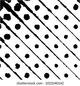 Black and white grunge vector line background. Abstract halftone illustration background. Grunge grid background pattern
