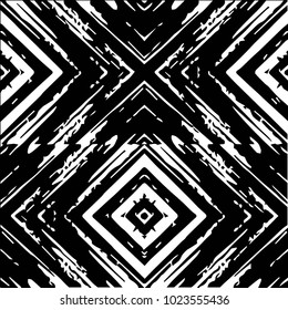 Black and white grunge vector line background. Abstract halftone illustration background. Grunge grid background pattern

