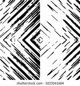 Black and white grunge vector line background. Abstract halftone illustration background. Grunge grid background pattern
