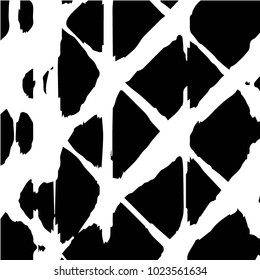 Black and white grunge vector line background. Abstract halftone illustration background. Grunge grid background pattern
