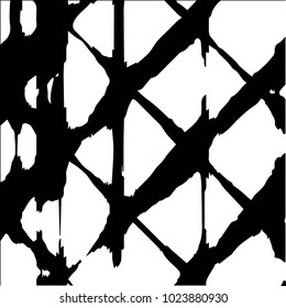 Black and white grunge vector line background. Abstract halftone illustration background. Grunge grid background pattern
