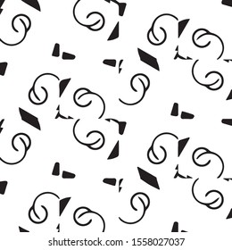 Black and white grunge vector line background. Abstract halftone illustration background. Grunge grid background pattern