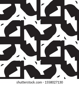 Black and white grunge vector line background. Abstract halftone illustration background. Grunge grid background pattern
