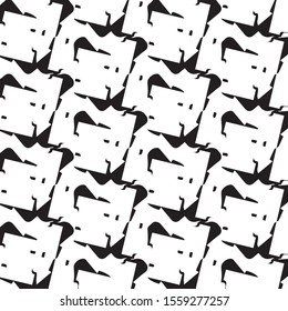 Black and white grunge vector line background. Abstract halftone illustration background. Grunge grid background pattern