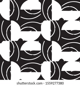 Black and white grunge vector line background. Abstract halftone illustration background. Grunge grid background pattern