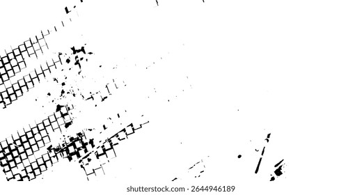 Fundo de linha de vetor grunge preto e branco. Fundo de ilustração abstrata. Padrão de plano de fundo da grade do Grunge