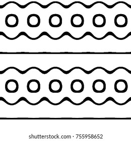 Black and white grunge vector line background. Abstract halftone illustration background. Grunge grid background pattern
