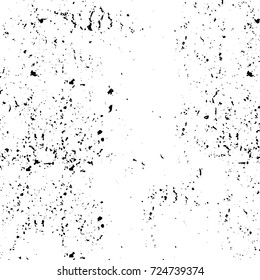 Black and white grunge. Vector monochrome abstract texture. Stains, splashes, scratches, chips, scuff the old surface. Vintage elements for design and print