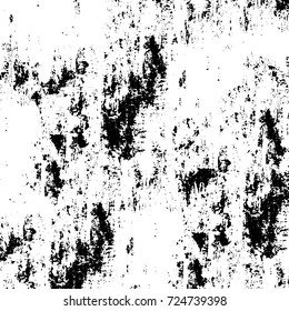 Black and white grunge. Vector monochrome abstract texture. Stains, splashes, scratches, chips, scuff the old surface. Vintage elements for design and print