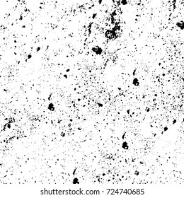 Black and white grunge. Vector monochrome abstract texture. Stains, splashes, scratches, chips, scuff the old surface. Vintage elements for design and print