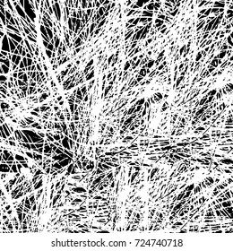 Black and white grunge. Vector monochrome abstract texture. Stains, splashes, scratches, chips, scuff the old surface. Vintage elements for design and print