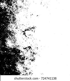Black and white grunge. Vector monochrome abstract texture. Stains, splashes, scratches, chips, scuff the old surface. Vintage elements for design and print