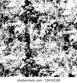 Black and white grunge. Vector monochrome abstract texture. Stains, splashes, scratches, chips, scuff the old surface. Vintage elements for design and print