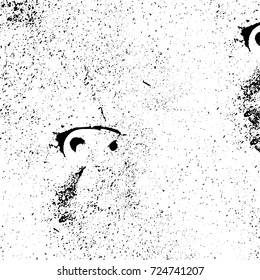 Black and white grunge. Vector monochrome abstract texture. Stains, splashes, scratches, chips, scuff the old surface. Vintage elements for design and print