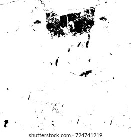 Black and white grunge. Vector monochrome abstract texture. Stains, splashes, scratches, chips, scuff the old surface. Vintage elements for design and print