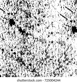 Black and white grunge. Vector monochrome abstract texture. Stains, splashes, scratches, chips, scuff the old surface. Vintage elements for design and print