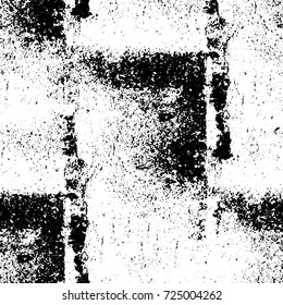 Black and white grunge. Vector monochrome abstract texture. Stains, splashes, scratches, chips, scuff the old surface. Vintage elements for design and print