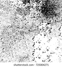 Black and white grunge. Vector monochrome abstract texture. Stains, splashes, scratches, chips, scuff the old surface. Vintage elements for design and print