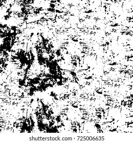 Black and white grunge. Vector monochrome abstract texture. Stains, splashes, scratches, chips, scuff the old surface. Vintage elements for design and print