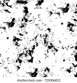 Black and white grunge. Vector monochrome abstract texture. Stains, splashes, scratches, chips, scuff the old surface. Vintage elements for design and print