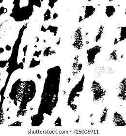 Black and white grunge. Vector monochrome abstract texture. Stains, splashes, scratches, chips, scuff the old surface. Vintage elements for design and print