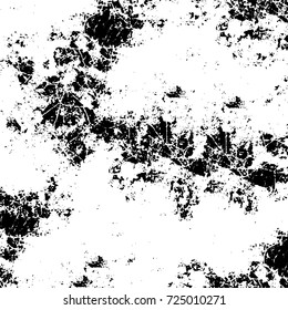 Black and white grunge. Vector monochrome abstract texture. Stains, splashes, scratches, chips, scuff the old surface. Vintage elements for design and print