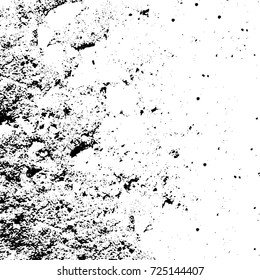 Black and white grunge. Vector monochrome abstract texture. Stains, splashes, scratches, chips, scuff the old surface. Vintage elements for design and print