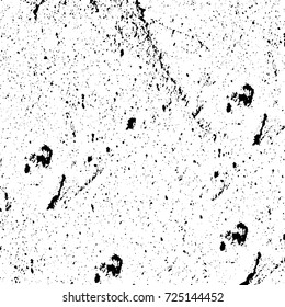 Black and white grunge. Vector monochrome abstract texture. Stains, splashes, scratches, chips, scuff the old surface. Vintage elements for design and print