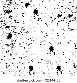 Black and white grunge. Vector monochrome abstract texture. Stains, splashes, scratches, chips, scuff the old surface. Vintage elements for design and print