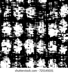 Black and white grunge. Vector monochrome abstract texture. Stains, splashes, scratches, chips, scuff the old surface. Vintage elements for design and print