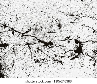 Black and white grunge, vector texture. Abstract background. Effect of grain and noise. Template for design, retro style.