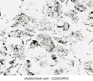 Black and white grunge, vector texture. Abstract background. Effect of grain and noise. Template for design, retro style.
