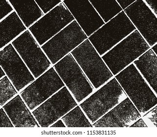 Black and white grunge, vector texture. Abstract background. Effect of grain and noise. Template for design, retro style.