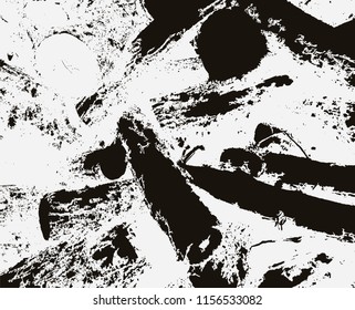Black and white grunge, vector texture. Abstract background. Effect of grain and noise. Template for design, retro style.