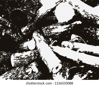Black and white grunge, vector texture. Abstract background. Effect of grain and noise. Template for design, retro style.