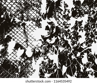 Black and white grunge, vector texture. Abstract background. Effect of grain and noise. Template for design, retro style.