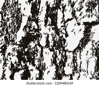 Black and white grunge, vector texture. Abstract background. Effect of grain and noise. Template for design, retro style.