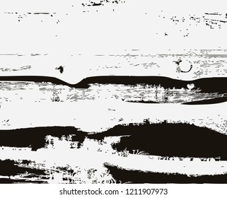 Black and white grunge, vector texture. Abstract background. Effect of grain and noise. Template for design, retro style.
