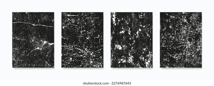 Black and white grunge wall art. The monochrome abstract art background is a unique dark style abstract that is perfect for cover templates, posters, prints, covers, wallpapers, and room decoration