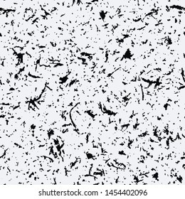 Black and white grungy recycled speckled elements natural terrazzo camouflage textured surface seamless repeat vector pattern. Grunge, cement, concrete.  Gravel.