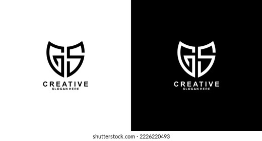 BLACK AND WHITE GS LOGO VECTOR