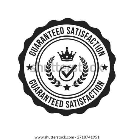 Black and white guaranteed satisfaction seal Vector