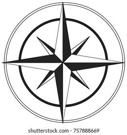 black and white guiding star
