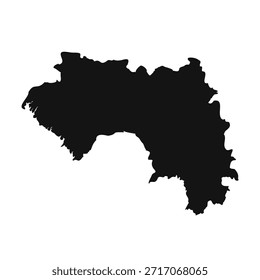Black and White Guinea Simple Map