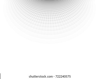 Black and white half circle lines background, vector illustration.