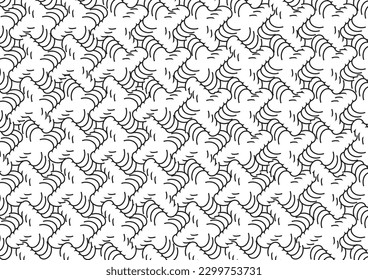 Black and white half circles background 