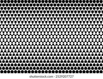 Black and white Halftone abstract background. dotted pattern. Halftone effect. Vector illustration. Dotted texture. Polka dot.