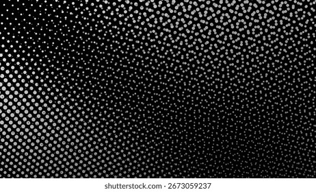 Black and White Halftone Abstract Background Modern Graphic Design Pattern Gradient Minimal Texture